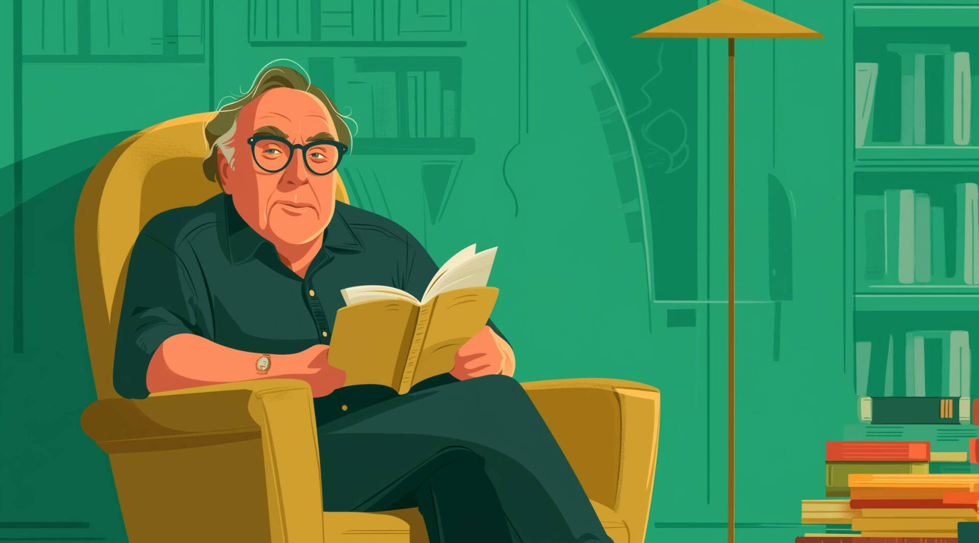 James Patterson Author James reading a book